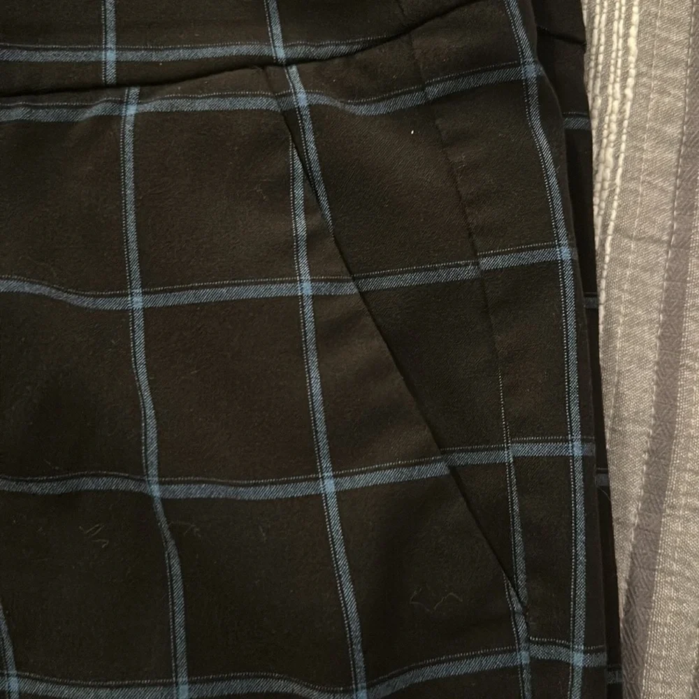 Lane Bryant Black and Blue Checkered Pants - Picture 6 of 8